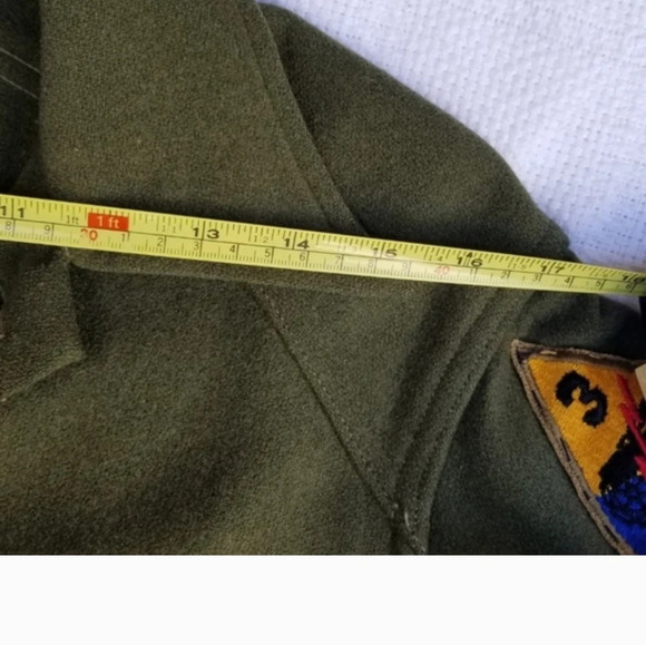 Vintage Army Green wool jacket.S-M - Picture 5 of 9